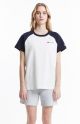 Champion Europe t-shirt white Navy small logo 110479 S18 ww007  Premium Collection