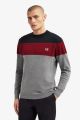 Fred Perry Panelled Jumper Steel Marl K8502 420