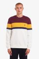 Fred Perry sweatshirt colourblock M9594 799 mahogany