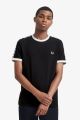 Fred Perry Taped Ringer T-Shirt Black M6347 220