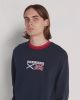 Lyle & Scott ML1334V flag crew neck tipped sweatshirt Z271 Dark Navy