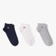 Lot de 3 Paires de Chaussettes Basses Lacoste RA2917 5KC Silver Chine Navy Blue White